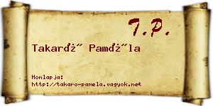 Takaró Paméla névjegykártya